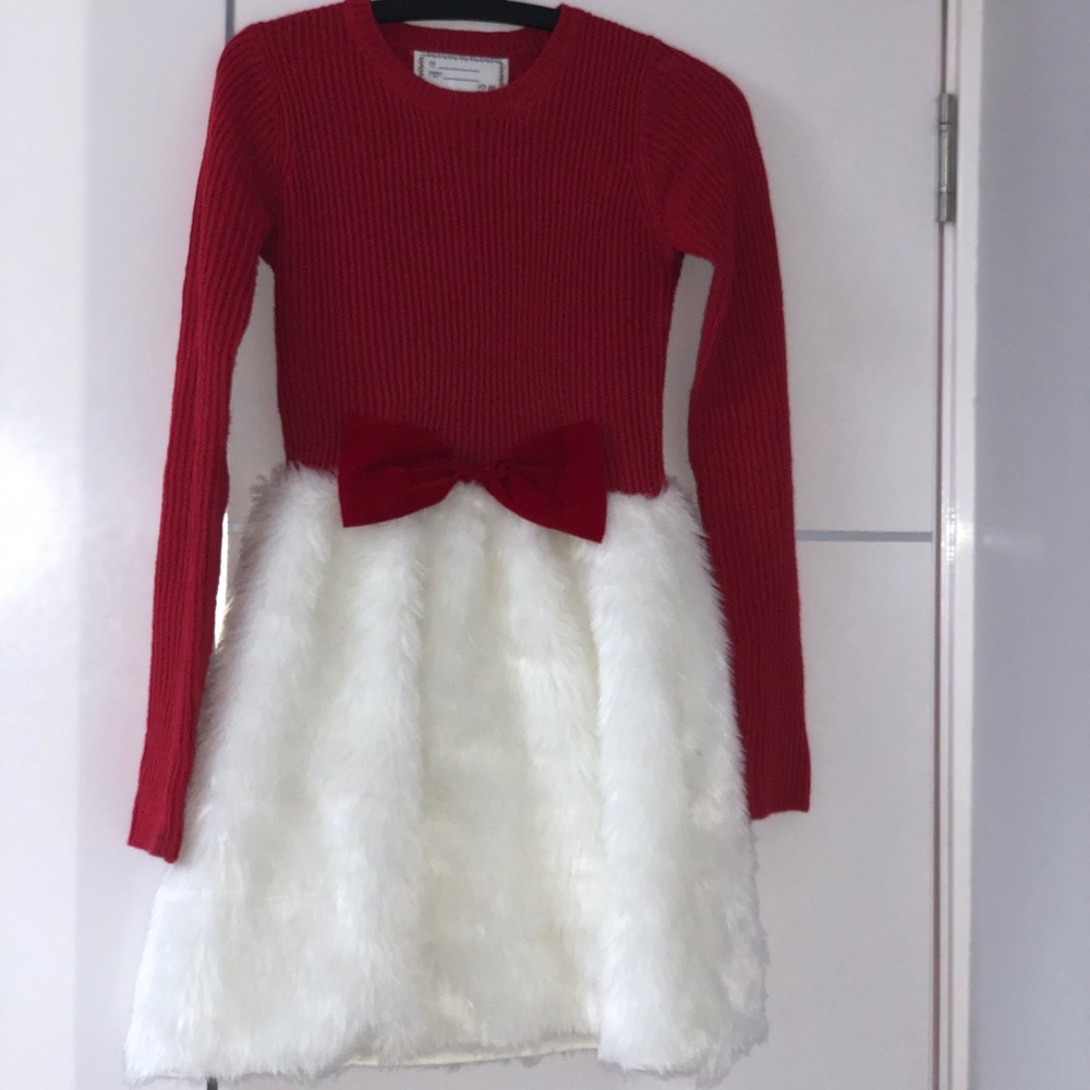 Holiday light up fuzzy dress